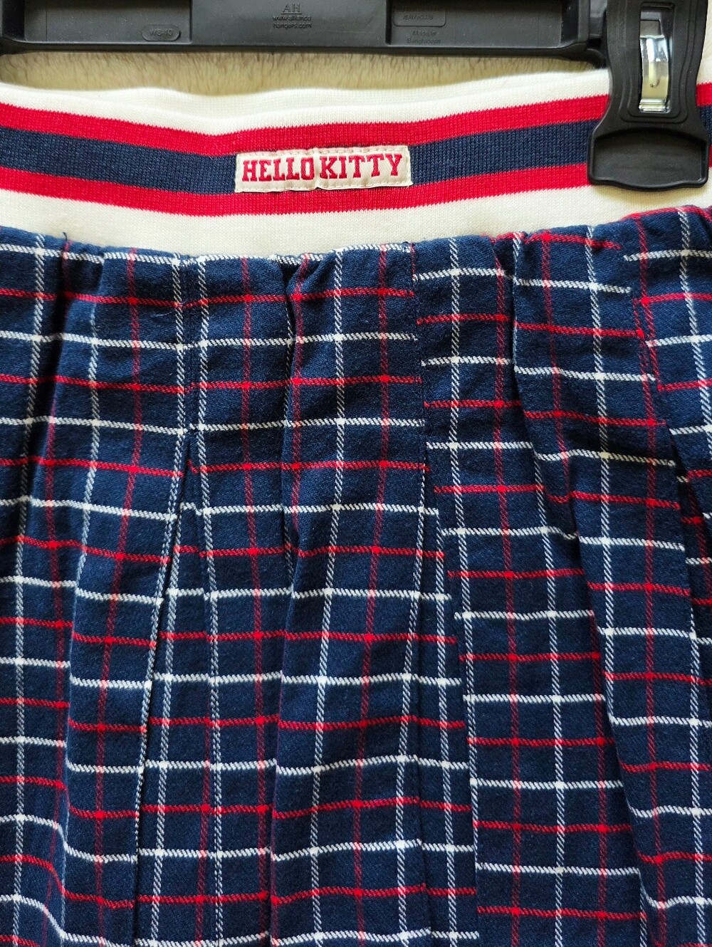 New Sanrio Hello Kitty Girls Cotton Plaid Pleated Skort, summer / back to school - Picture 4 of 8